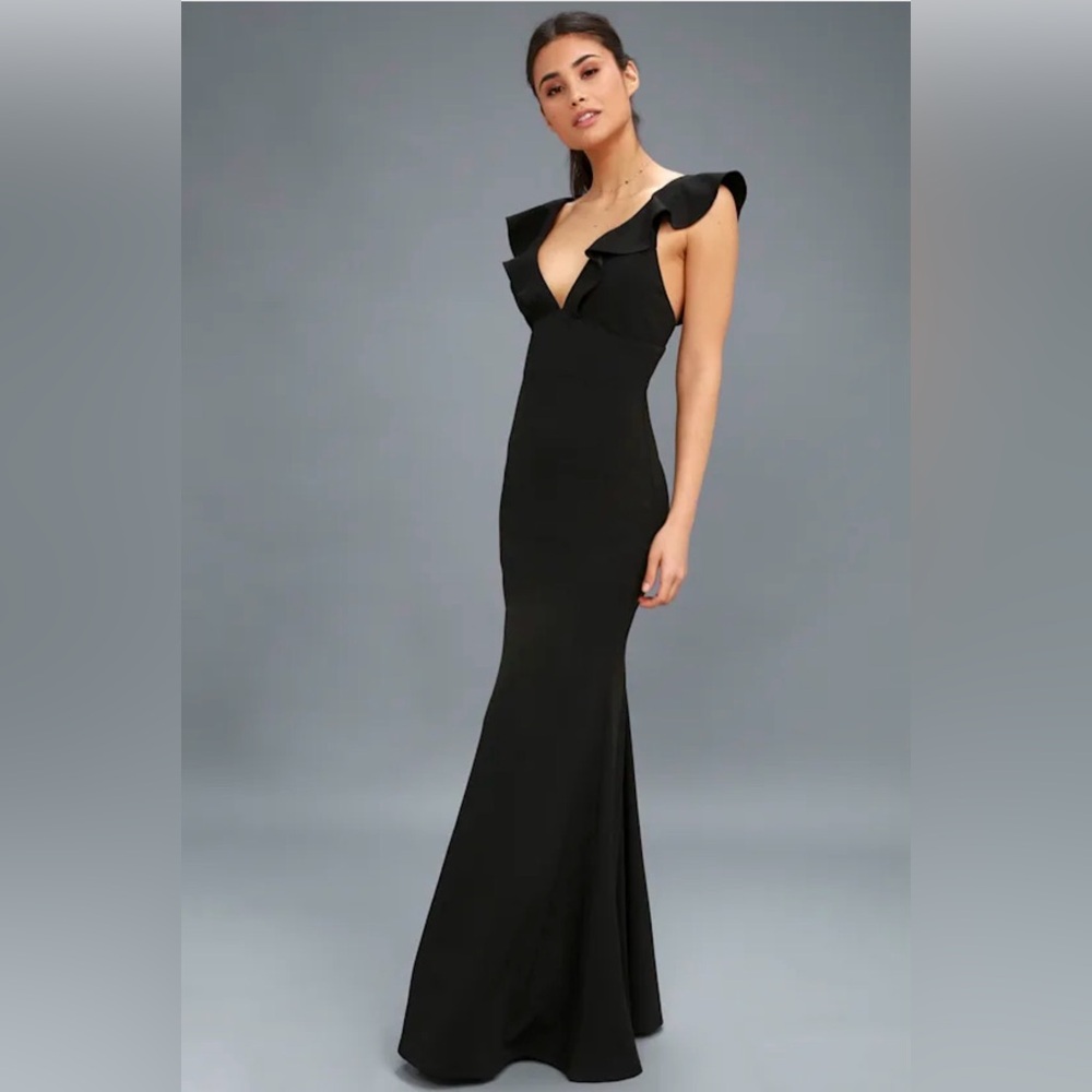 Lulus Perfect Opportunity Black Maxi Dress - Size Medium EUC - Picture 2 of 8